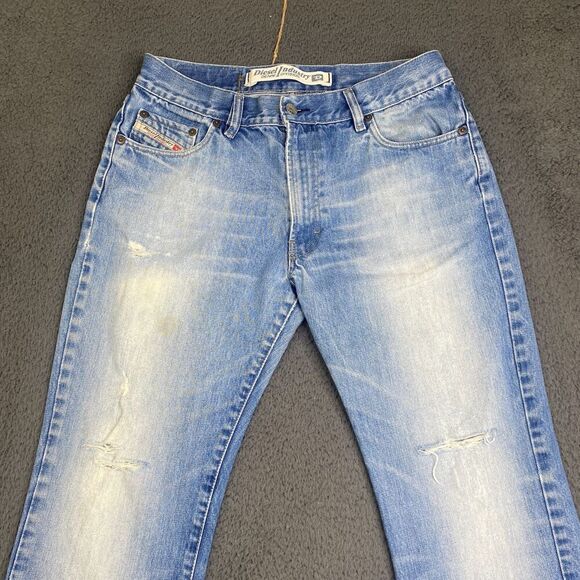 Diesel Fanker Jeans Men’s 33 (30x27) Slim Bootcut Denim Made In Italy Distressed - Picture 2 of 16